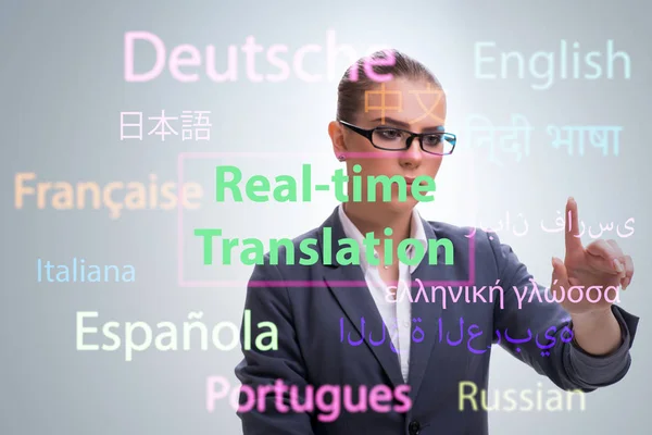 Koncept on-line překladu z cizího jazyka — Stock fotografie