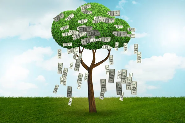 Árbol de dinero en el concepto de negocio - 3d renderizado — Foto de Stock