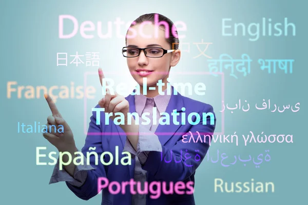 Conceito de tradução on-line de língua estrangeira — Fotografia de Stock