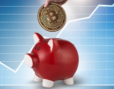 Bitcoin servet içinde iş kavramı ile kaydetme