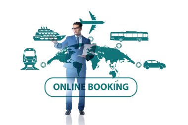 Seyahat için online rezervasyon kavramı