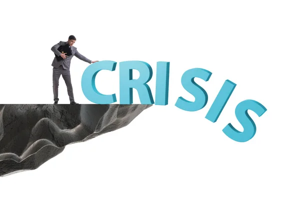 Бізнесмен в концепції управління кризою — стокове фото