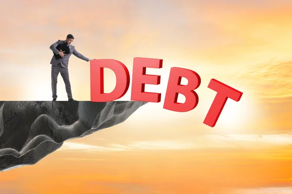 Debt and loan concept with businessman — Stock Photo, Image