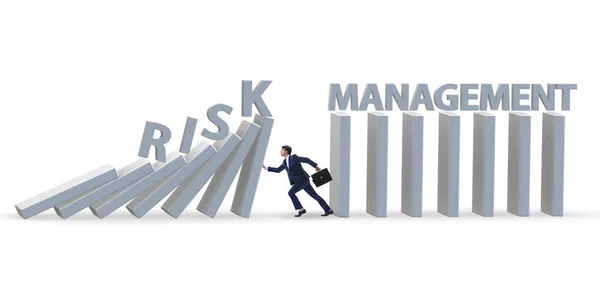 Businessman in risk management concept — Stock Photo, Image
