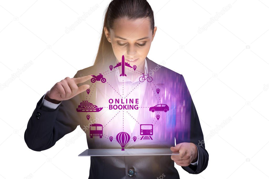 Concept of online booking for trip