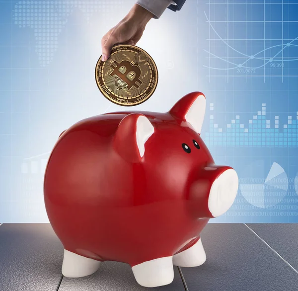 Bitcoin servet içinde iş kavramı ile kaydetme