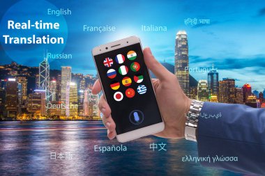 Akıllı telefon uygulaması ile gerçek zamanlı çeviri kavramı
