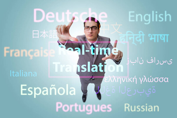 Concept of real time translation from foreign language