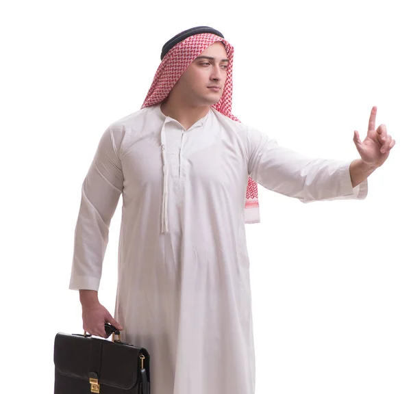 Hombre de negocios árabe aislado sobre fondo blanco —  Fotos de Stock