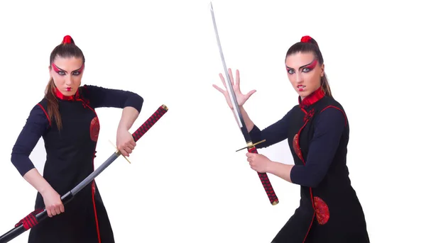 Vrouw in japans martial art concept — Stockfoto