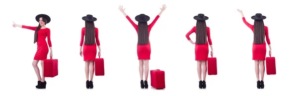 Young woman preparing for vacation — Stock Photo, Image