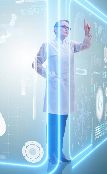 Doctora en telemedicina concepto de mhealth — Foto de Stock