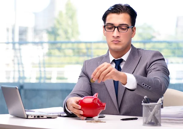 Konkurs bröt affärsman med spargris bank — Stockfoto