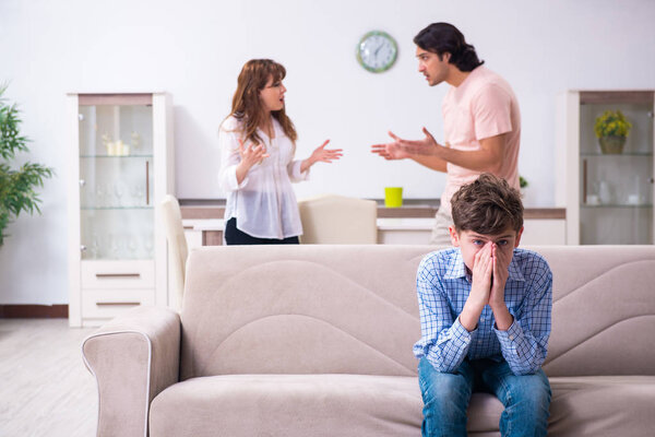 Family conflict with husband and wife and child