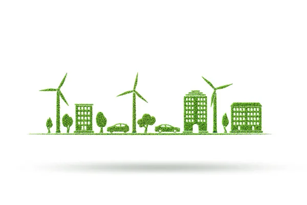 Czysta energia i środowisko - renderowanie 3d — Zdjęcie stockowe
