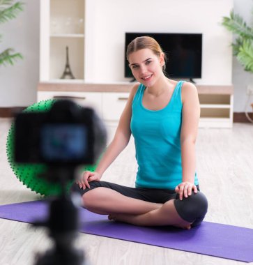 vlog için spor blogcusu kayıt videosu