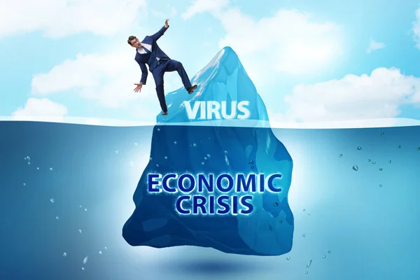 Coronavirus covid-19 'da ekonomik kriz kavramı — Stok fotoğraf