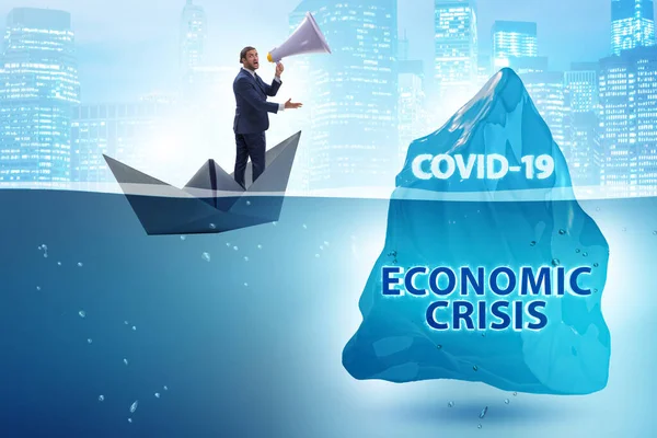 Economic crisis concept in coronavirus covid-19 — Stock Photo, Image