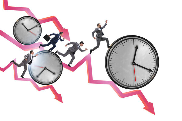 The concept of recession and decline with time clocks