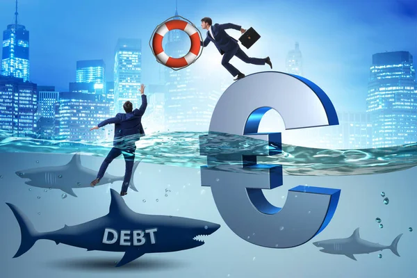 Euro currency devaluation and exchange rate concept — Stock Photo, Image