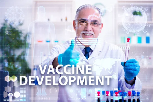 Coronavirus covid-19 vaccine development concept — Stockfoto