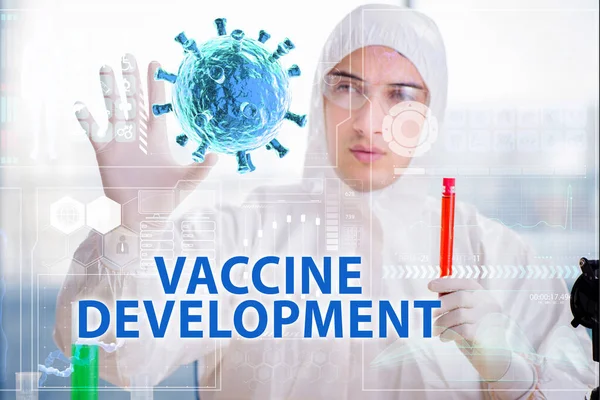 Konsep pengembangan vaksin Coronavirus covid-19 — Stok Foto