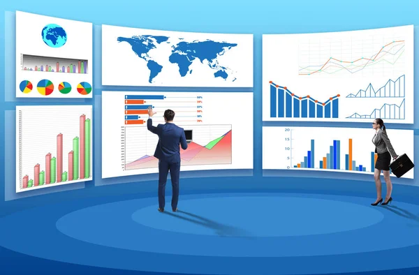 Begreppet företagsdiagram och finansiell visualisering — Stockfoto