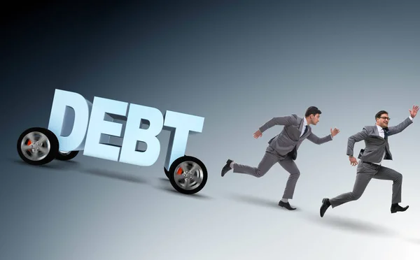Concepto empresarial de deuda y endeudamiento — Foto de Stock