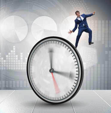 Zaman yönetimi kavramında iş adamı