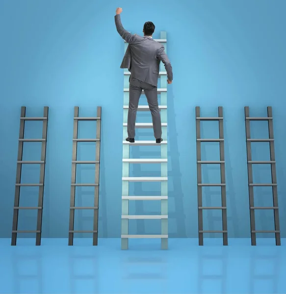 Career progression concept with various ladders — Stock Photo, Image