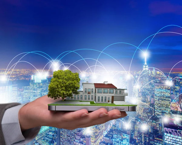 Konzept der innovativen Smart City — Stockfoto