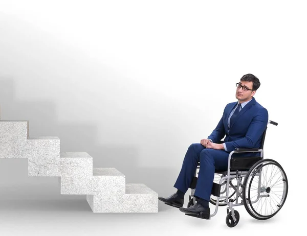 Concetto di accessibilità con sedia a rotelle per disabili — Foto Stock