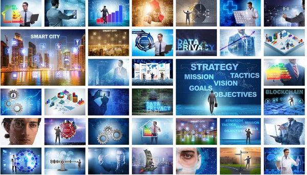 Collage of various business concepts — Stock Photo, Image