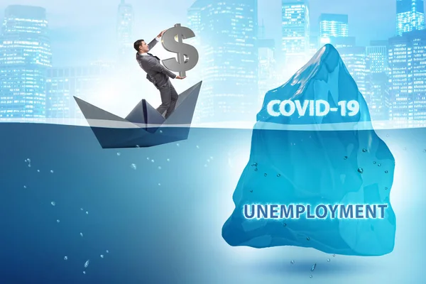 Koncepce hospodářské krize v coronavirus covid-19 — Stock fotografie