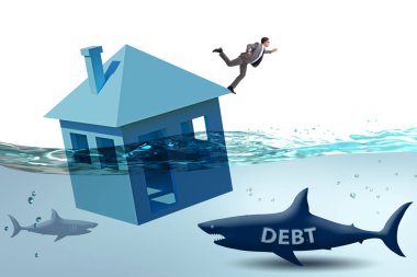 İnsanlarla ipotek geri ödeme hatası kavramı