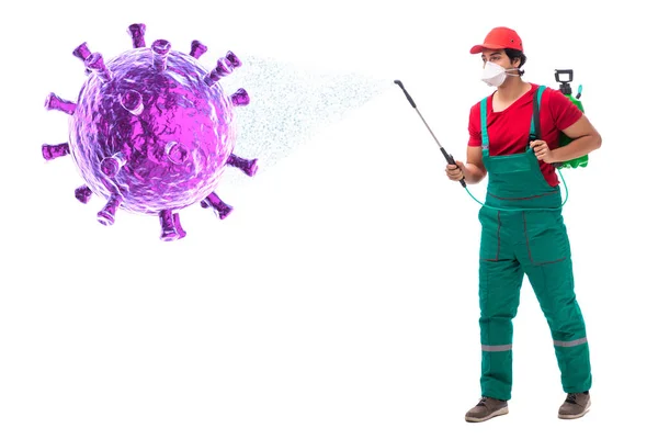 코로나 바이러스와 싸우는 사람 과의 감염 개념 — 스톡 사진