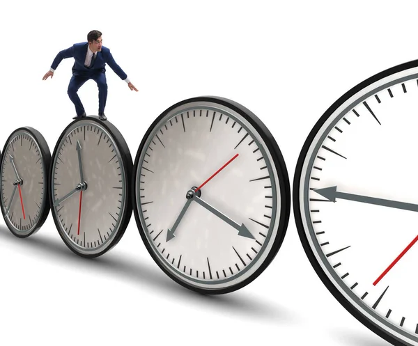 Zakenman in time management concept — Stockfoto