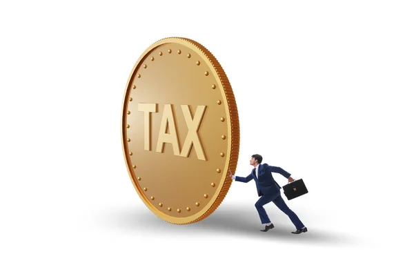 Empresario en concepto de pago de impuestos —  Fotos de Stock