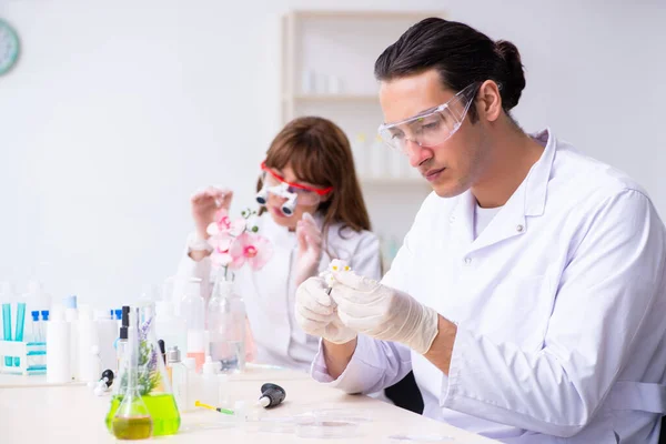 Dos químicos trabajando en el laboratorio —  Fotos de Stock