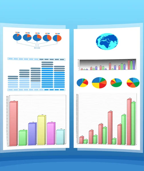 Konzept von Business Charts und Finanzvisualisierung — Stockfoto