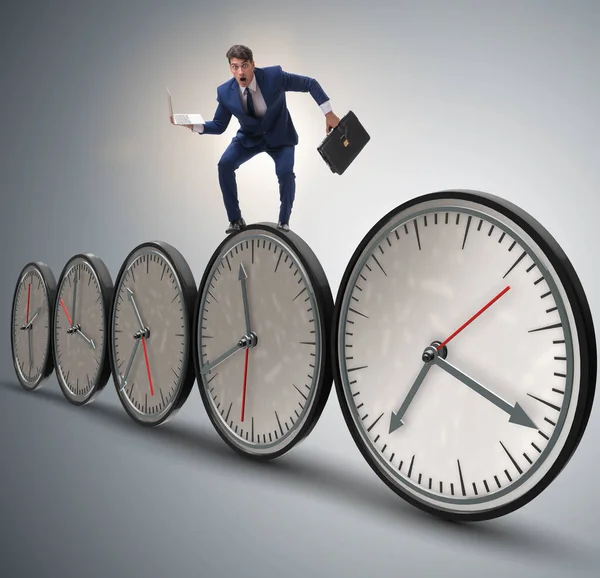 Zakenman in time management concept — Stockfoto