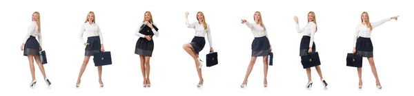 Бізнес-леді ізольовані на білому — стокове фото