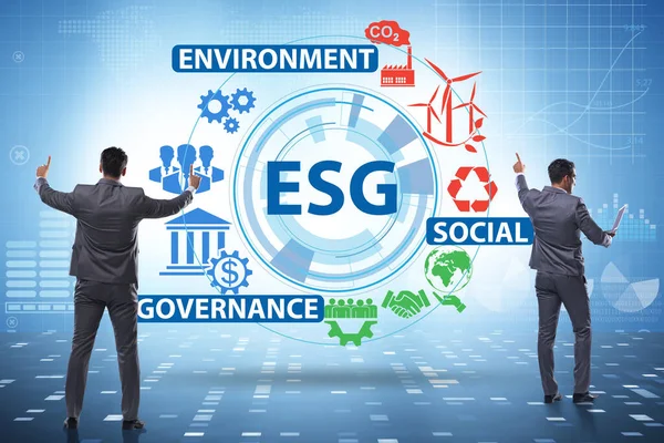 ESG-Konzept als ökologische und soziale Governance mit der Wirtschaft — Stockfoto