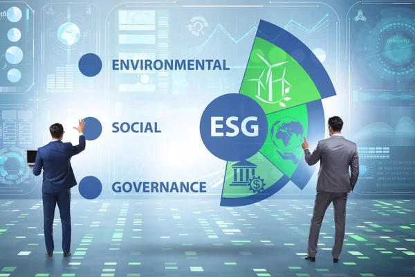 Conceito de ESG como governança ambiental e social com negócios — Fotografia de Stock