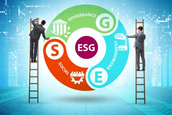 ESG-Konzept als ökologische und soziale Governance mit der Wirtschaft — Stockfoto