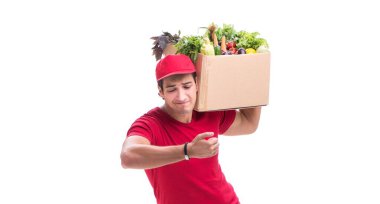 Beyaz arkaplanda izole edilmiş alışveriş konsepti