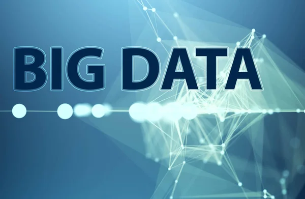 Ilustração do conceito de Big Data e mineração de dados - renderização 3d — Fotografia de Stock