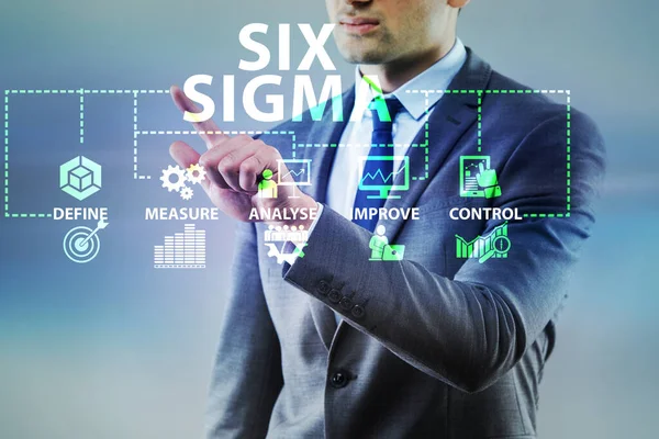 Concept de gestion allégée avec six sigma — Photo