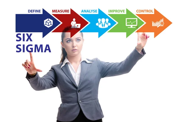 Concetto di Lean management con sei sigma — Foto Stock