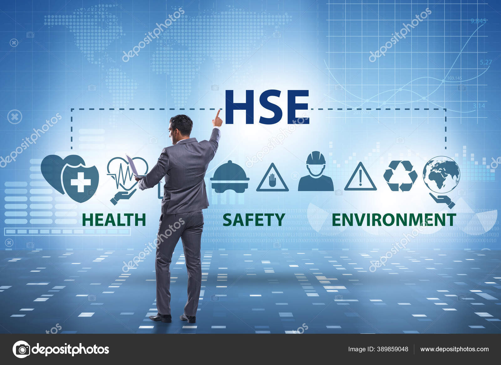 HSE Concept For Health Safety Environment With Businessman Stock hse-concept-for-health-safety-environment-with-businessman-stock